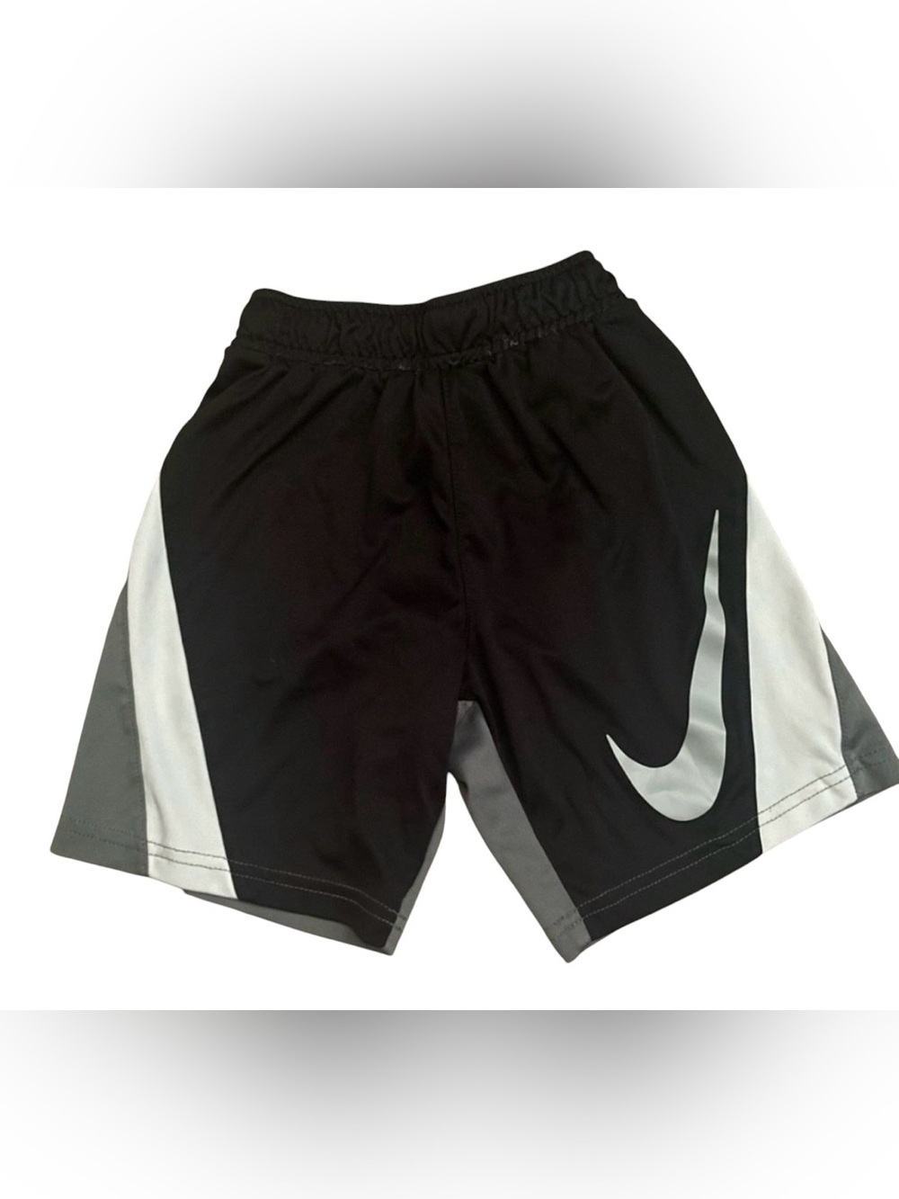 Nike Black Dri-FIT Kids Athletic Shorts with White Logo